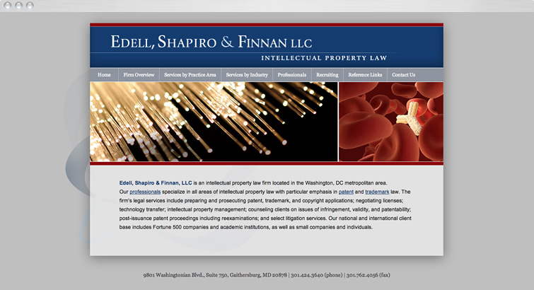 edell, shapiro & finnan llc - law firm website design