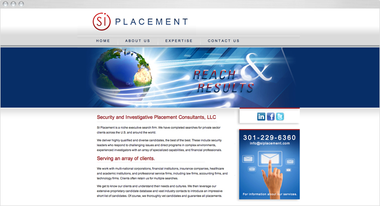 si placement - recruiting firm logo & website design